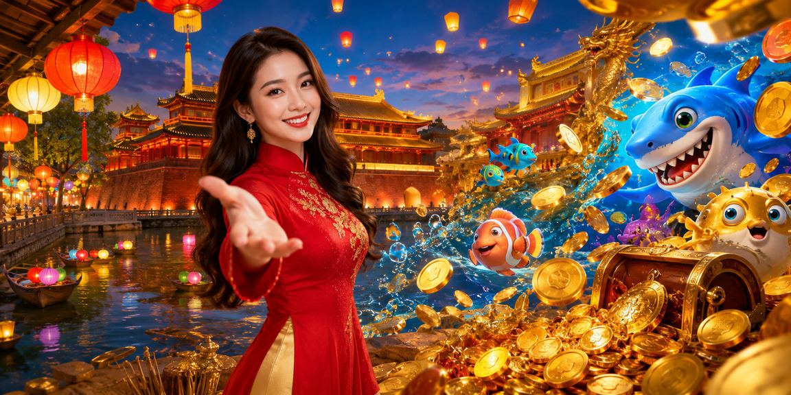 Khách chơi sử dụng ứng dụng ri6 tại Hội An trong trang phục Áo dài